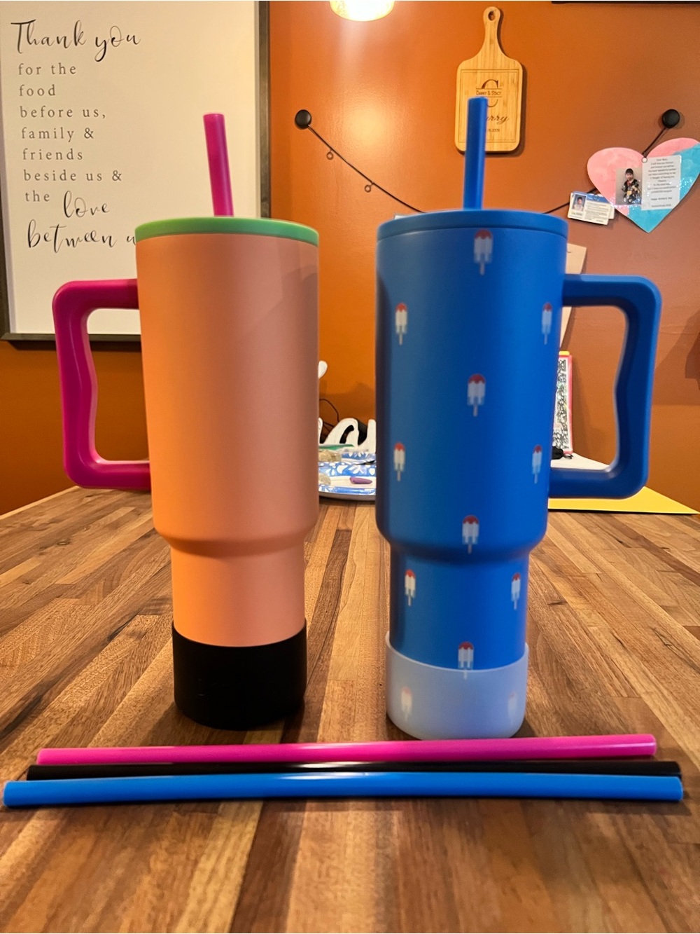 Two (2) 40 oz Simple Modern Trek Tumblers with extra straws and bottom boot